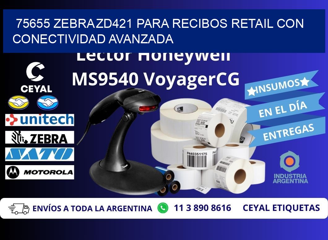 75655 Zebra ZD421 para recibos retail con conectividad avanzada
